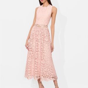 Alice + Olivia Pink Lace Midi Dress - brand new, never worn